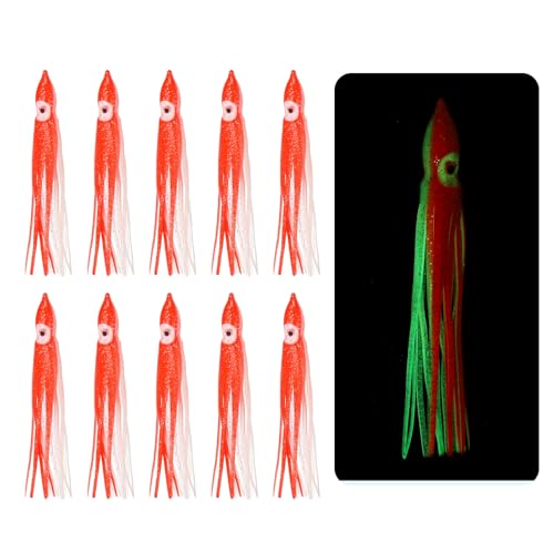 Jupes de calamar lumineuses pour attirer les poissons difficiles en profondeur