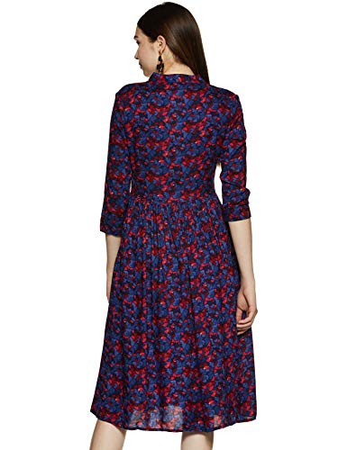 Image of Marie Claire Women's Rayon A-Line Midi Casual Dress