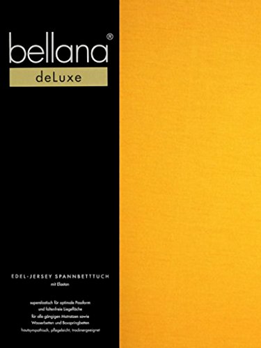 Bellana® Deluxe Spannbetttuch für Wasserbetten und Boxspringbetten, 90-120 x 200-220 cm, Gold