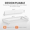 JUPPLIES Étendoir à Linge Mural Rétractable 80 cm – Séchoir Pliable Mural pour Intérieur ou Extérieur – Étendoir Compact en Aluminium 30 kg de Capacité (Blanc)