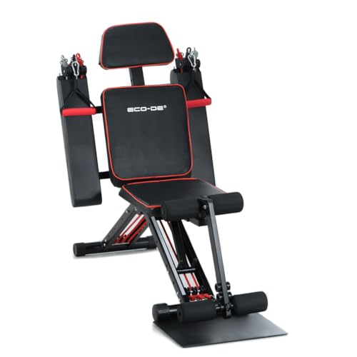 ECODE® Banc Musculation Réglable, Entrainement de Tous Le Corps, Multifonction, pour Développé Couché, Extensions de Dos et Redressements Assis. Banc...
