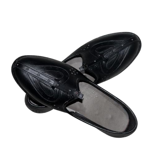 EAGLE FAN Men's Ethnic Embroidery Juttis and Mojaris for Wedding|Party|Occasions|Fashion|Outdoor|Indoor|Lightweight|Shoes with TPR Sole SGSA-Black -75