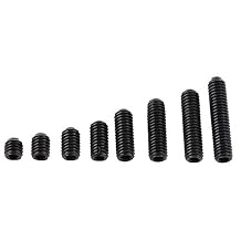 200pcs M3 Black Hex Socket Head Screw Set - Steel Socket Cup Point Grub Assortment Hex Socket Set Screw