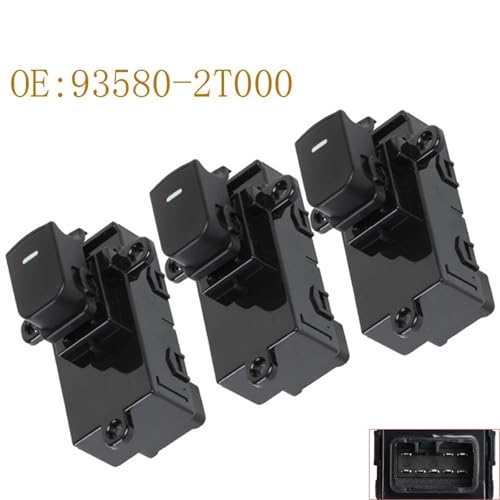 Bouton de commande lève-vitre pour Kia Optima K5 2011-2015 - Set de 3 pièces