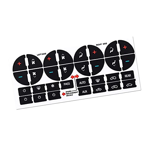 Ac Dash Button Repair Kit, Replacement Ac Dash Button Sticker Repair Kit Fit, Fix Ruined Faded Ac Controls Ac Dash Button Sticker Repair Kit Fit For Vehicles, Car Suv Truck Accessories (31 Key) #TOP29