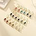 Dangle Earrings for Women Multicolor Crystal Drop Earrings Set Leverback Teardrop Earrings 925 Silver and Gold Hypoallergenic Fashion Cubic Zirconia Dangle Earrings Trendy Jewelry Gifts for Women (Teardrop Set-G 2)