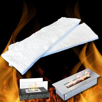 Foto di CARAK® Spugna Ceramica Camino Bioetanolo; 2 pezzi Lana Ceramica per Caminetto Bioetanolo - Consumo Minore & Durata Bioetanolo Aumentata fino al 30% - Maggiore Sicurezza Made in Italy.…