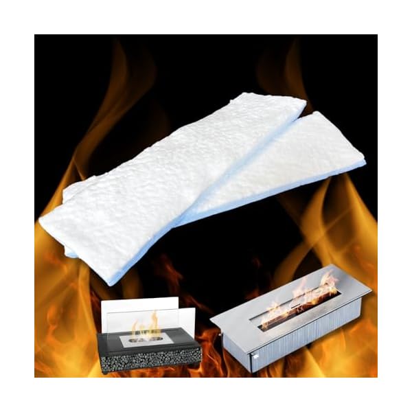 KINETOX Keramikwolle 12 Stück Für Bioethanol Kamine - 85x85x25mm Hochtemperatur
