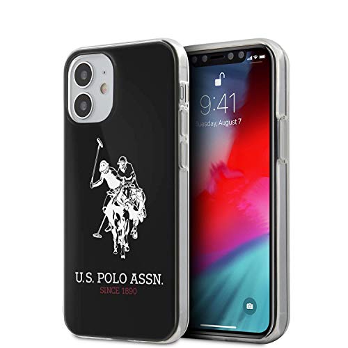 US Polo USHCP12STPUHRBK Shiny Big Logo Coque pour iPhone 12 Mini 5,4" Noir