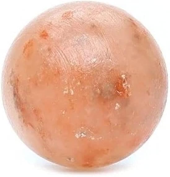 Pride Of India Bola de banho com cristal de sal rosa do Himalaia, formato redondo, 129 g