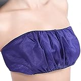 Material 100% de alta calidad: el sujetador desechable está hecho de material de tela no tejida, que es suave, liviano y transpirable, el color negro clásico puede brindarle una protección ideal y evitar la exposición, adecuado para el bronceado en aerosol y otros servicios de cuidado de la piel.