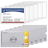 6 Pack New Medicare Card Protector Sleeves and 6 Pack RFID Blocking Card Sleeves for Insurance, Social, Security, Metro, License, Credit Cards