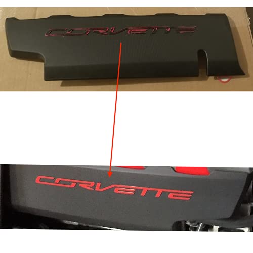 Generic Replacement Fuel Rail Letter Decals for Chevrolet Corvette C7 2014 2015 2016 2017 2018 2019 Red