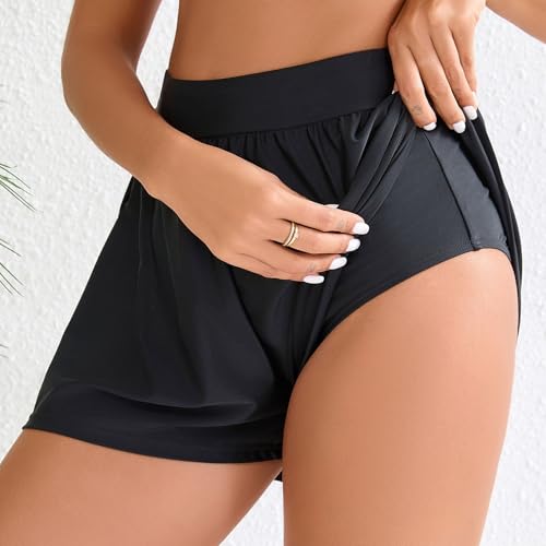 Halcurt Badeshorts Damen Badehose Schnell Trocknende Boardshorts Locker Schwimmshorts Strand Surf Schwimmhose XL