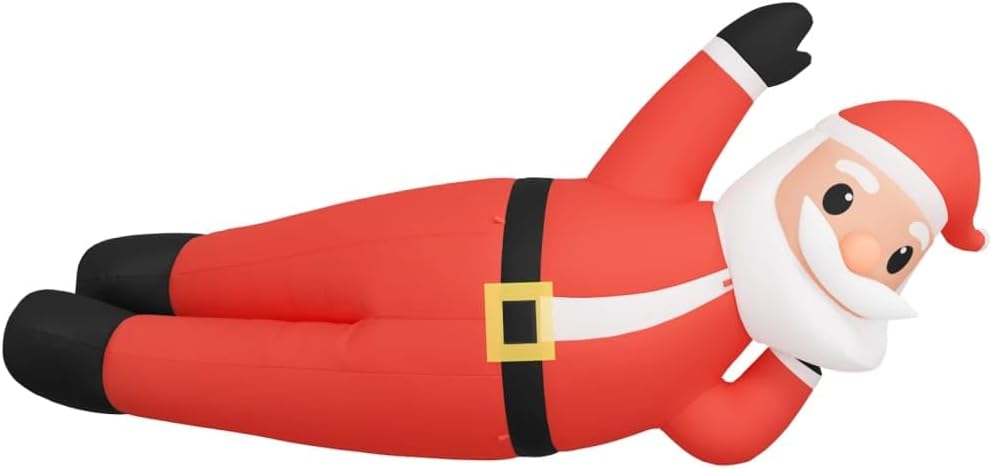 vidaXL Inflatable Santa Red Oxford Fabric (100% Polyester) with a PU Coating