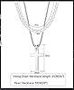ADRAMATA 2 Pcs Mens Necklaces Stainless Steel Cross Necklace Arrow Spear Necklace Simulated Pearl Necklace Viking Pendant Neckalce Silver Chain Necklace for Men Women #1