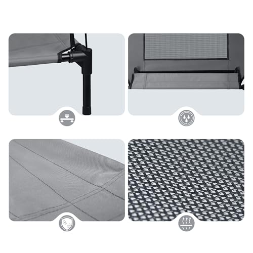 FIVMEN Hundebett mit Baldachin Hundeliege Outdoor 2 in 1 Haustierbett Hundesofa Erhöhtes Katzenliege Katzenbett für Katzen und Kleine Große Hunde, 76x76x61cm