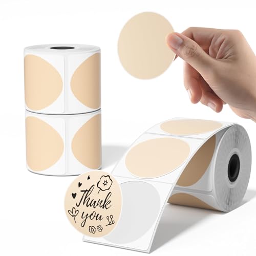 Étiquettes rondes kaki anti-bavure pour organiser vos boîtes de rangement et bocaux