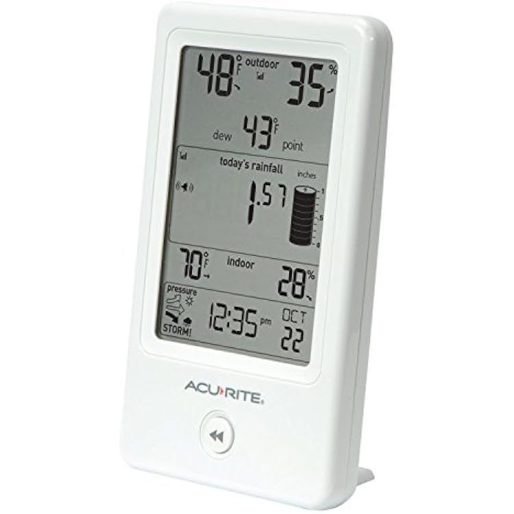 AcuRite 01089M Rain Gauge with Thermometer & Humidity