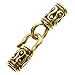 1 set 14k Real Gold Plated Over .925 Sterling Silver 2mm Crimp Bead Leather Cord End Cap Hook and Eye / Findings / Yellow Gold