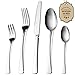 Messe mit günstig Kaufen-Bestdin Besteck Set 6 Personen, 30 teilig Edelstahl Besteckset, Essbesteck Set mit Messer Gabel Löffel, Hochwertiges Edelstahlbesteck, Spülmaschinenfest.