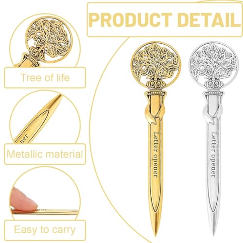 PYEUIFT Brieföffner, Retro-Umschlagöffnermesser Leichter Handgefertigter Umschlagschneider Metall BrieföFfner BrieföFfner Mit Gravur BrieföFfner Zum öFfnen Von BriefumschläGen,BüRomaterial