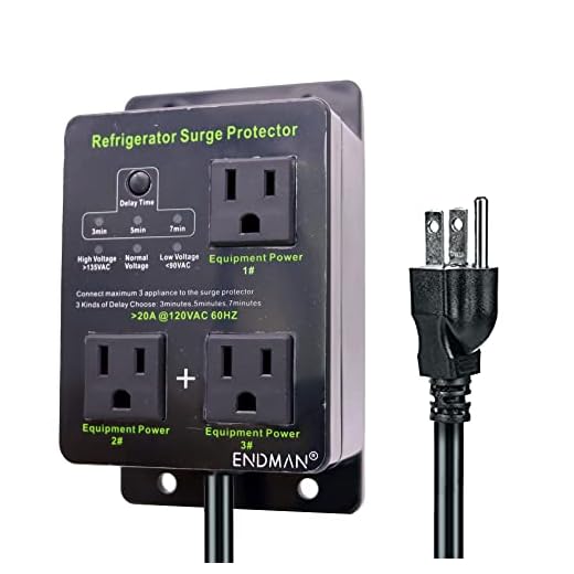 ENDMAN Refrigerator Surge Protector Voltage Protector for Home Appliances
