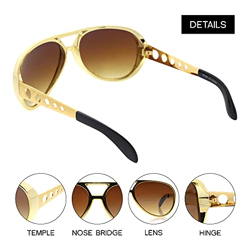 zeroUV Large King of Rock Rock & Roll Aviator Sunglasses3