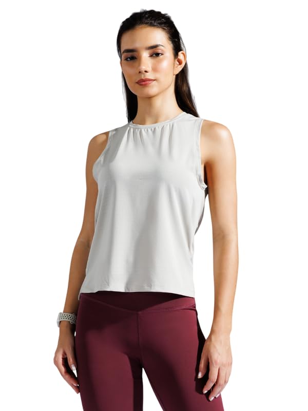 Image of Women's Tank Top | Sleeveless| Gym, Yoga, Running, Pilates | Dri-Fit, Breathable, Compression Poly Lycra Activewear