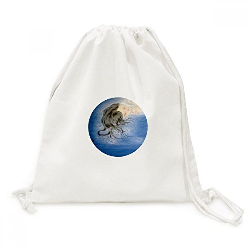 Sac cordon en toile style chinois contre le désordre pour voyage et sport