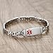 Tarring Fashion Lady Stainless steel Medical Alert id Bracelets with Free Engraving (Double sided-8.5 in)