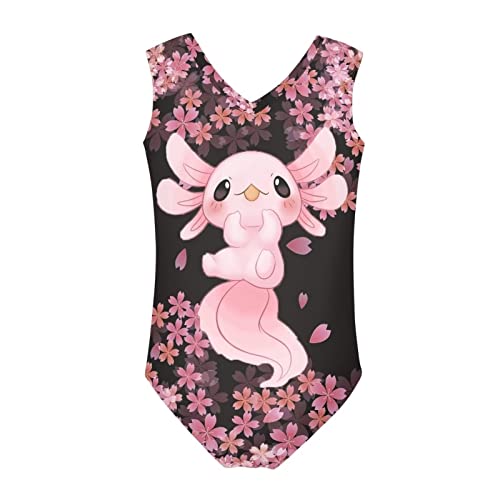 Mumeson Girls One Piece Swimsuits Lightweight V-Neck Swimwear Bathing Suits for Little Girls 3-14 Years2