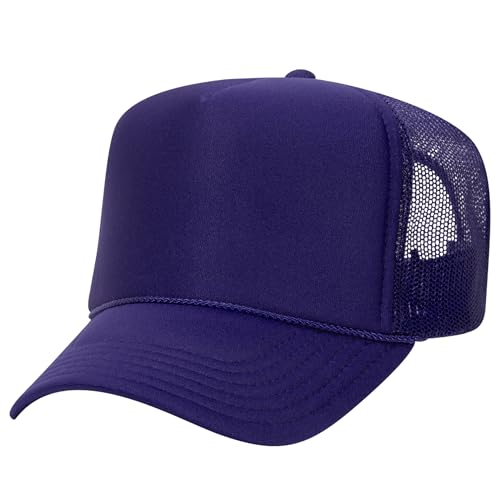 Image of OTTO Polyester Foam Front 5 Panel High Crown Mesh Back Trucker Hats in 97, Bulk, Wholesale