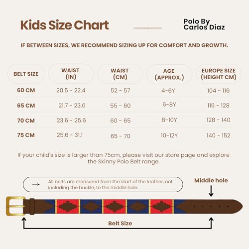 Evita pantalones flojos con el cinturón tipo polo de cuero resistente para niños 2