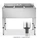 GRIDMANN 3 Compartment Stainless Steel Bar Sink, NSF Commercial Kitchen Underbar Sink with 10