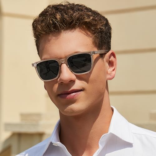 Image of CARFIA Retro Acetate Polarized Sunglasses for Men UV400 Protection Driving Outdoor Anti-Glare Sun Glasses CA5354WS