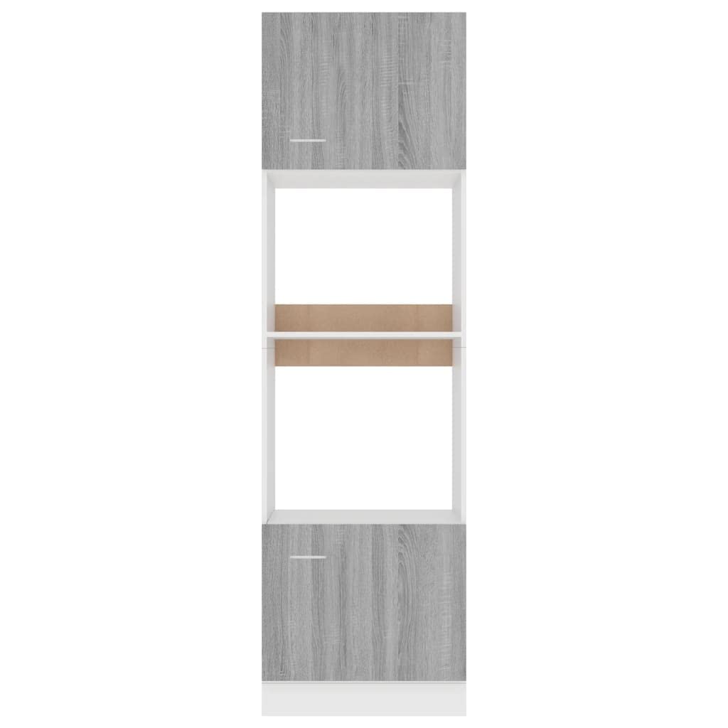 vidaXL Meuble Micro-Ondes Lyon Gris Sonoma 60 x 57 x 207 cm Bois