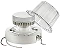 Leviton 09852-742-000 9852 Pullchain 10W GU24 LED Bulb and Guard Included-White Utility Light, One Size