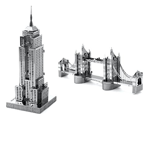 Set Of 4 Metal Earth 3d Laser Cut Models 30 Rockefeller Plaza One World Trade Center Fascinations Sg B00k0qigua Us Empire State Building Chrysler Building Building Sets