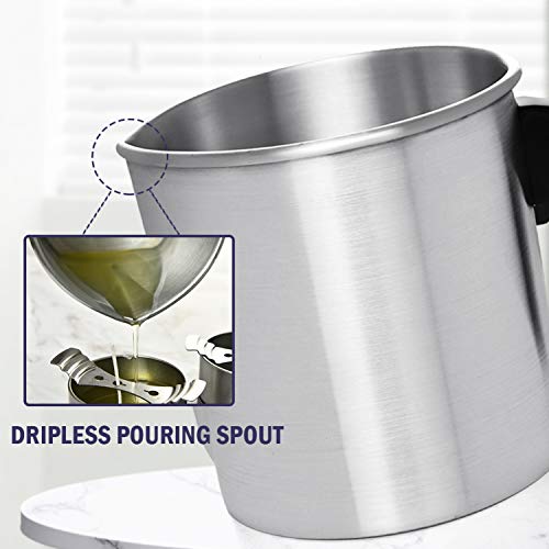 Gonioa Candle Making Pouring Pot, Wax Melting Pot with Dripless Pouring Spout & Heat-Resisting Handle, Pitcher for Making Candles, Soap, Chocolate or Use in The Kitchen (2.7 lb) - Thumbnail 5
