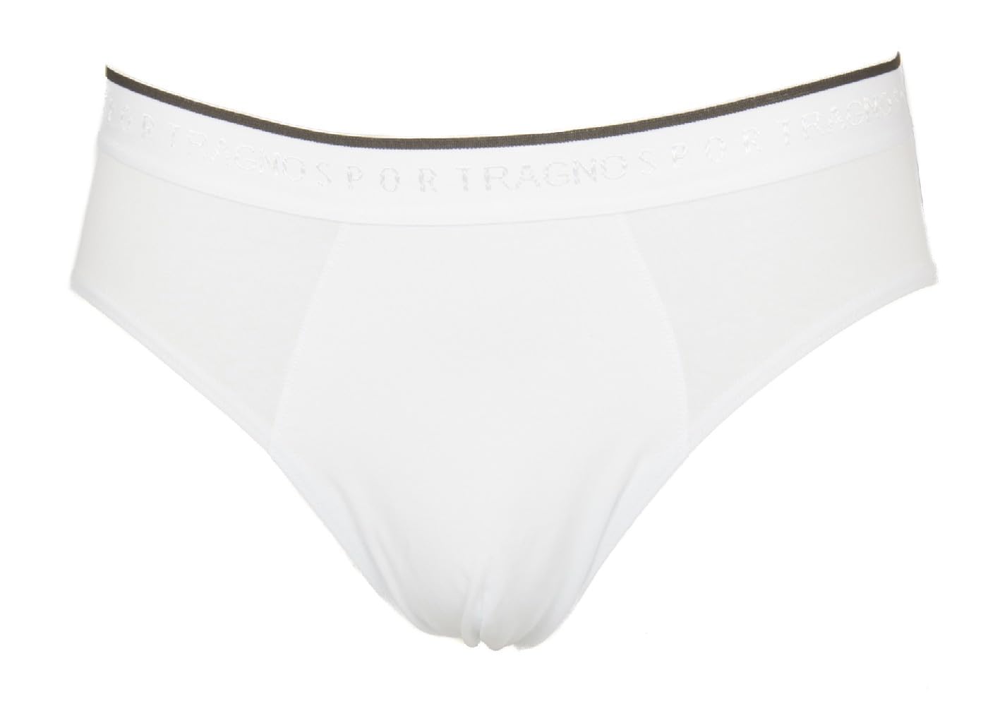 RAGNO Pack 2 Calzoncillos Hombre Strech Cotton Slip bipack Sport artículo 60147P, 010KB Bianco, 5-Quinta (EU L - F 4 - USA M - GB 36)