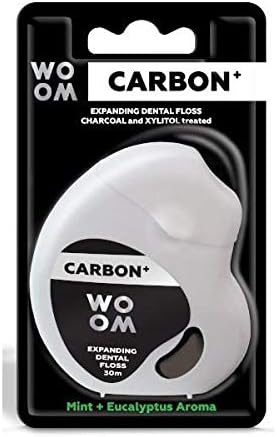 Floss WOOM+ Expanding Dental Floss in Dispenser 30m Mint Eucalyptus Flavour (Carbon)