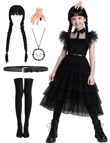Disfraz de princesa negro para niñas talla 120 (5-6 años) miniatura 1