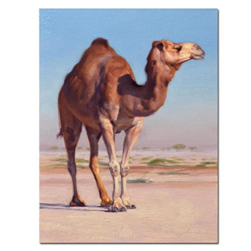 Mosaïque,Diamant Broderie Désert Africain Chameau Bricolage Diamant Peinture Plein Carré Rond Point De Croix Strass Mosaïque Diamant Art, 15X20Cm Foret Rond Cover