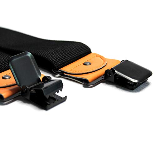 Image of MELOTOUGH Men's Suspender 2 inch Wide Partial Elastic Strap for Jeans Pants