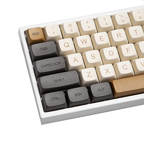 Image of Guffercty kred XDA Profile Keycaps 125 Retro PBT Key Cap Cover Set Dye Sublimation ANSI US Layout for Cherry Mx Switch Mechanical Keyboard (XDA /Ember)