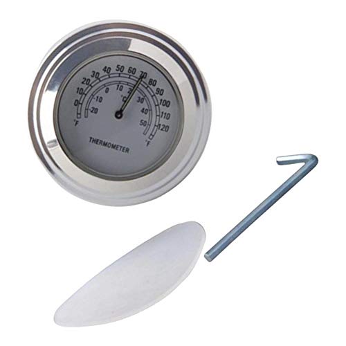 figatia 2 Pçs. Relógio com Mostrador Termômetro de Guidão à Prova D'água para 22mm / 25mm