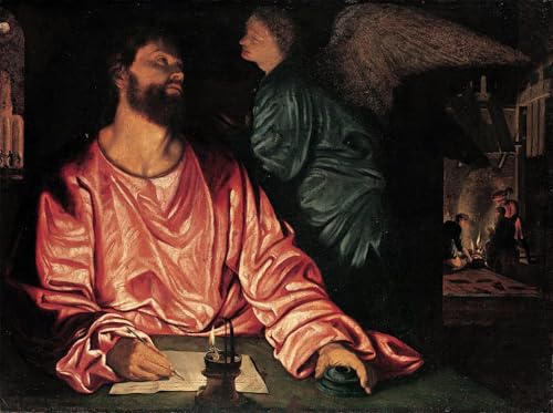 Impresión sobre lienzo Santo e l'angelo di Girolamo Savoldo, 60x90cm 1