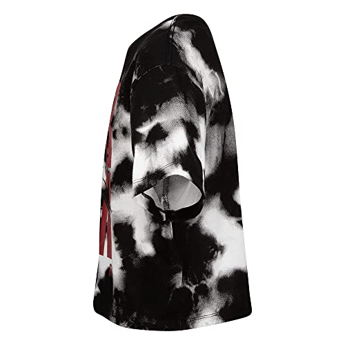 Jordan Girl's Tie-Dye Air Tee (Little Kids/Big Kids) Black/Tie-Dye SM (7 Little Kid)2