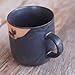 BurnRave LA7 - Handmade Coffee Mugs, Cat Mugs for Cat Lovers, Ceramic Mug, Cat Gifts for Women, Brown, 300ml